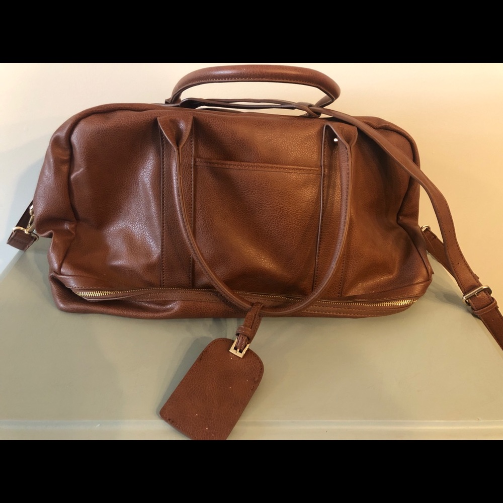 Sole Society Mason Weekender Bag Cognac